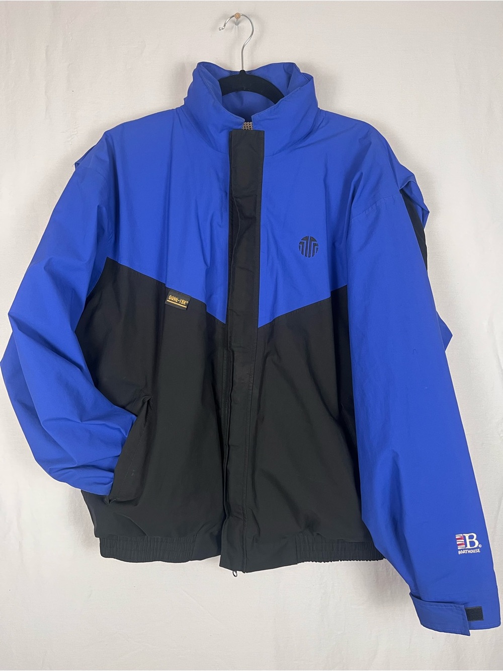 Boathouse Sports GoreTex Waterproof Jacket Mens Large bomber Colorblock Preppy